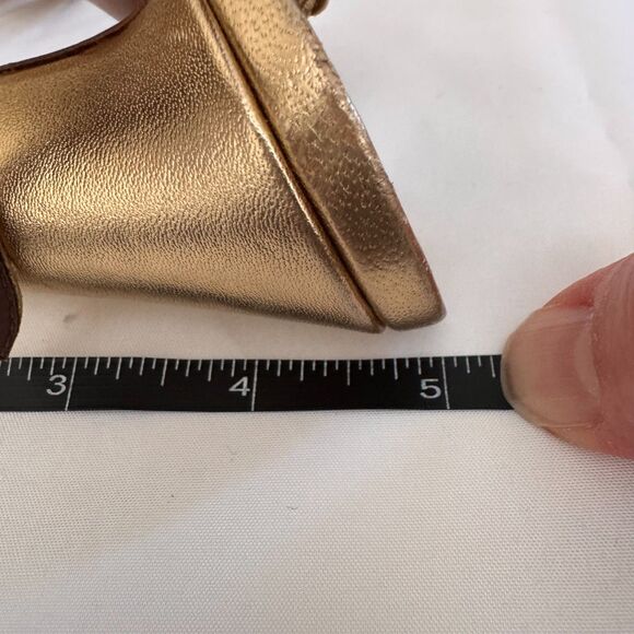 Moschino Cheap & Chic Gold Braided Block Heels Size 8 - Picture 11 of 11